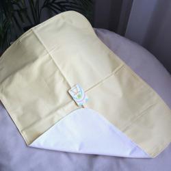 Непромокаюча пеленка з натуральної бавовни "Жовта"  60*80 Plamka (Poland)